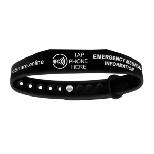 Smart NFC Emergency Medical Information Wristband ID With Passive Tracking